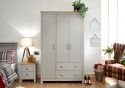 GFW Lancaster 3 Door 2 Drawer Wardrobe