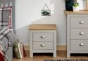 GFW Lancaster 2 Drawer Bedside