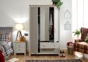 GFW Lancaster 3 Door 2 Drawer Wardrobe