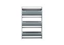 GFW Narrow High Gloss 3 Tier Shoe Cabinet