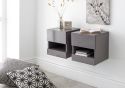 GFW Galicia Pair of Wall Hanging Bedside Tables