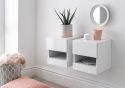 GFW Galicia Pair of Wall Hanging Bedside Tables