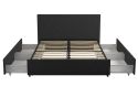 Novogratz Kelly Linen Storage Bed Frame