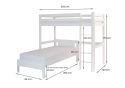 Little Folks Furniture Classic Beech High Sleeper with Single Bed