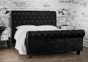 LPD Isabella Black Crushed Velvet Bed Frame