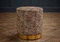 LPD Lara Leopard Print Pouffe