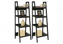 Dorel Lawrence Black Ladder Bookcase (Set of 2)