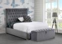 Sweet Dreams Melody Fabric Bed Frame slatted base 12 fabric options Wooden feet Deep padded headboard