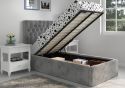 Flair Milan Velvet Single Ottoman Bed
