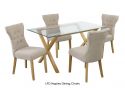 LPD Cadiz Dining Table Glass & Solid Oak