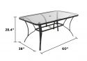 Cosco Paloma Steel Patio Dining Table