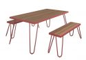 Novogratz Paulette Dining Set with 2 Benches