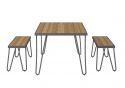 Novogratz Paulette Dining Set with 2 Benches