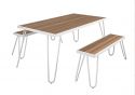 Novogratz Paulette Dining Set with 2 Benches