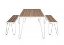 Novogratz Paulette Dining Set with 2 Benches