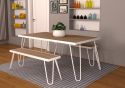 Novogratz Paulette Dining Set with 2 Benches