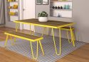 Novogratz Paulette Dining Set with 2 Benches