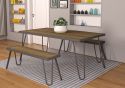 Novogratz Paulette Dining Set with 2 Benches