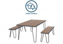 Novogratz Paulette Dining Set with 2 Benches