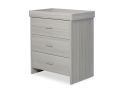 Ickle Bubba Pembrey Changing Unit modern style available in ash grey and ash grey and white 3 drawers