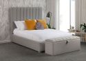 Sweet Dreams Rave Fabric Bed Frame Sprung slatted base 12 fabric options Wooden feet Deep padded headboard