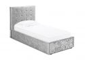 LPD Rimini Silver Crushed Velvet Ottoman Bed Frame