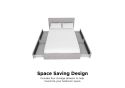 Dorel Rose Linen Upholstered Storage Bed Frame