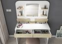 Trasman Secret Vanity Table Oak & White