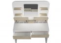 Trasman Secret Vanity Table Oak & White