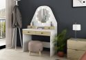 Trasman Star Vanity Table Oak & White