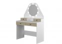 Trasman Star Vanity Table Oak & White