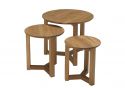 LPD Stow Solid Oak Nest of Three Tables