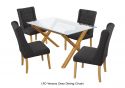 LPD Cadiz Dining Table Glass & Solid Oak