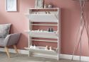 GFW Narrow High Gloss 3 Tier Shoe Cabinet